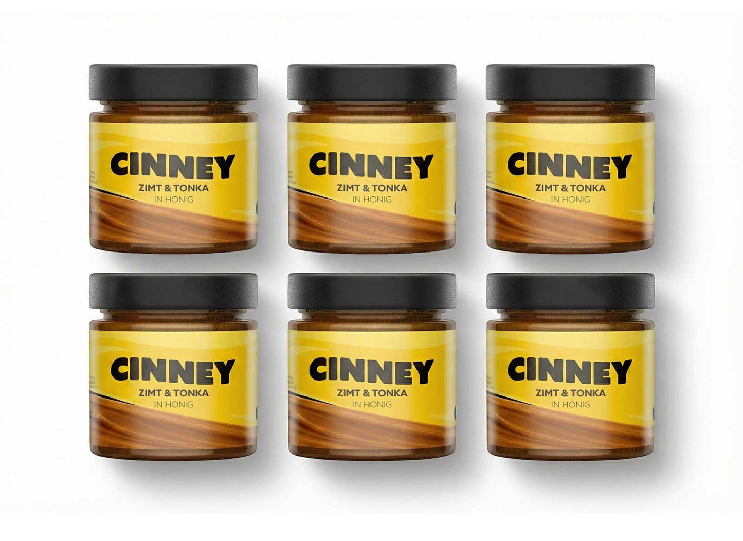 CINNEY Honig mit Zimt und Tonka – 250g 6er Aktions-Set